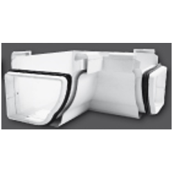 GOUT PVC ANGLE 90° INT BLANC