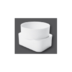 GOUT PVC RACC CARRE ROND BLANC