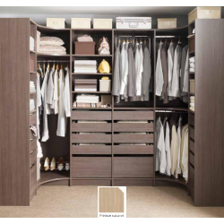 DRESSING LOT DE 2 ETAGERES MELEZE NATUREL L600MM