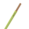 FIL ISOLE HO7VK SOUPLE 2.5MM VERT/JAUNE ROUL DE 100M