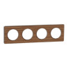 ODACE PLAQUE 4 POSTES TOUCH ALU WENGE - S530808P