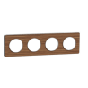 ODACE PLAQUE 4 POSTES TOUCH ALU WENGE - S530808P