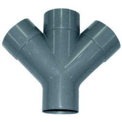 PVC EVAC CULOTTE DOUBLE 45° MF D100