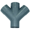 PVC EVAC CULOTTE DOUBLE 45° MF D100