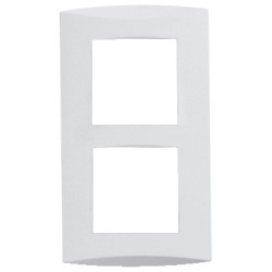 ALVAIS PLAQUE 2 TROUS ENTRAXE 57 BLANCHE-ALB81257