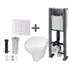 PACK WC SUSPENDU WIRQUIN+BATI SUPPORT+ABT+PLAQUE DE CDE