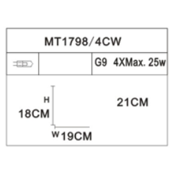 LUMINAIRE MT1798/4CW