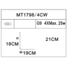 LUMINAIRE MT1798/4CW