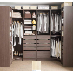 DRESSING LOT DE 2 ETAGERES ACACIA CREME L600MM