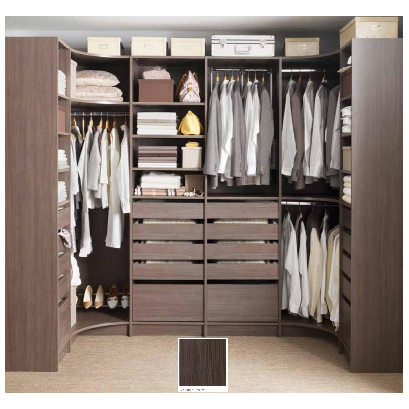 DRESSING LOT DE 2 ETAGERES GRIS MACASSAR L1000MM DRESSING LOT DE 2 ETAGERES GRIS MACASSAR L1000MM