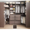 DRESSING LOT DE 2 ETAGERES GRIS MACASSAR L1000MM
