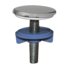 CACHE TROU LUXE CHROME DIAM 50 MM