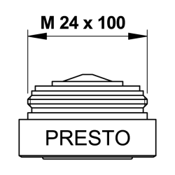 AERATEUR+LIMITEUR ROBINET 24/100 PRESTO ANTIVANDALISME X 2