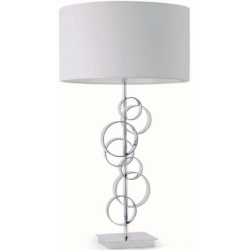 ABATS-JOURS BLANCHE MOD. LYON LAMPE DE TABLE 1L E27 100W DECO