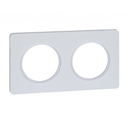 ODACE PLAQUE 2 POSTES 71 MM TOUCH BLANC - S520804