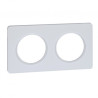 ODACE PLAQUE 2 POSTES 71 MM TOUCH BLANC - S520804