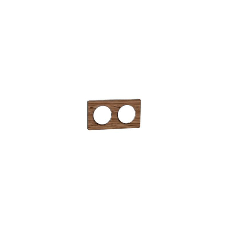 ODACE PLAQUE 2 POSTES TOUCH ALU WENGE - S530804P ODACE PLAQUE 2 POSTES TOUCH ALU WENGE - S530804P
