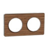 ODACE PLAQUE 2 POSTES TOUCH ALU WENGE - S530804P