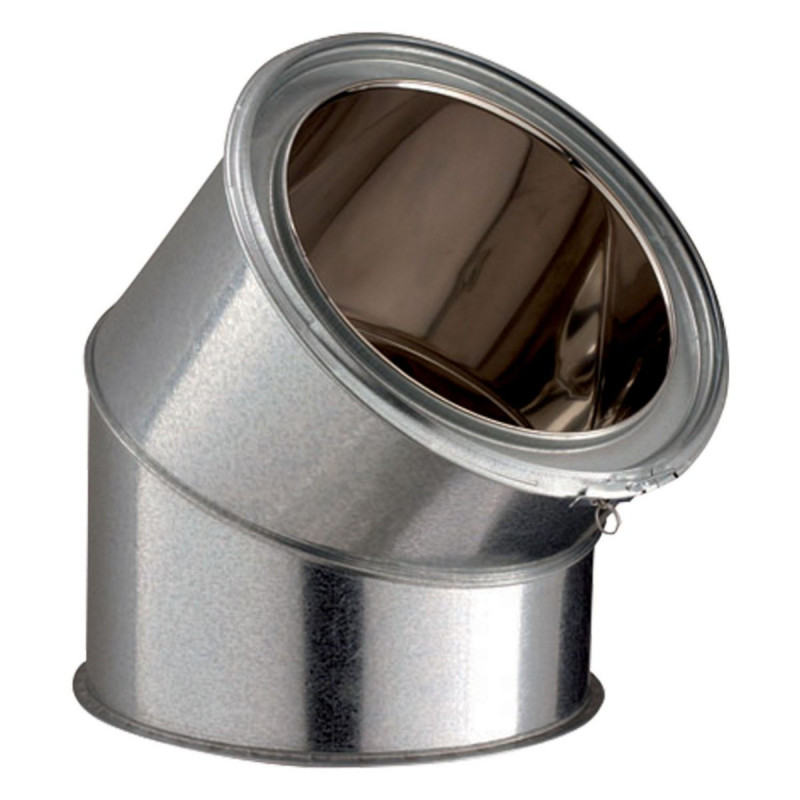 POUJOULAT COUDE 45° INOX-GALVA D200 POUJOULAT COUDE 45° INOX-GALVA D200