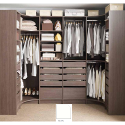 DRESSING LOT DE 2 ETAGERES UNI BLANC L600MM