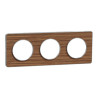ODACE PLAQUE 3 POSTES TOUCH ALU WENGE - S530806P