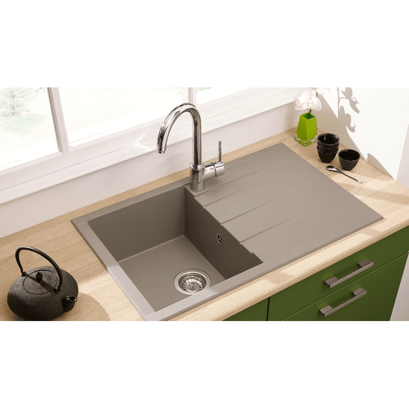 EVIER A ENCASTRER SMC 1B1E CUBE 810X500 BEIGE EVIER A ENCASTRER SMC 1B1E CUBE 810X500 BEIGE