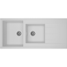 EVIER A ENCASTRER SMC 2B1E CUBE 1100X500 BLANC