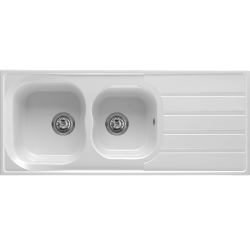 EVIER A ENCASTRER SMC 2B1E DAKOTA 1160X500 BLANC
