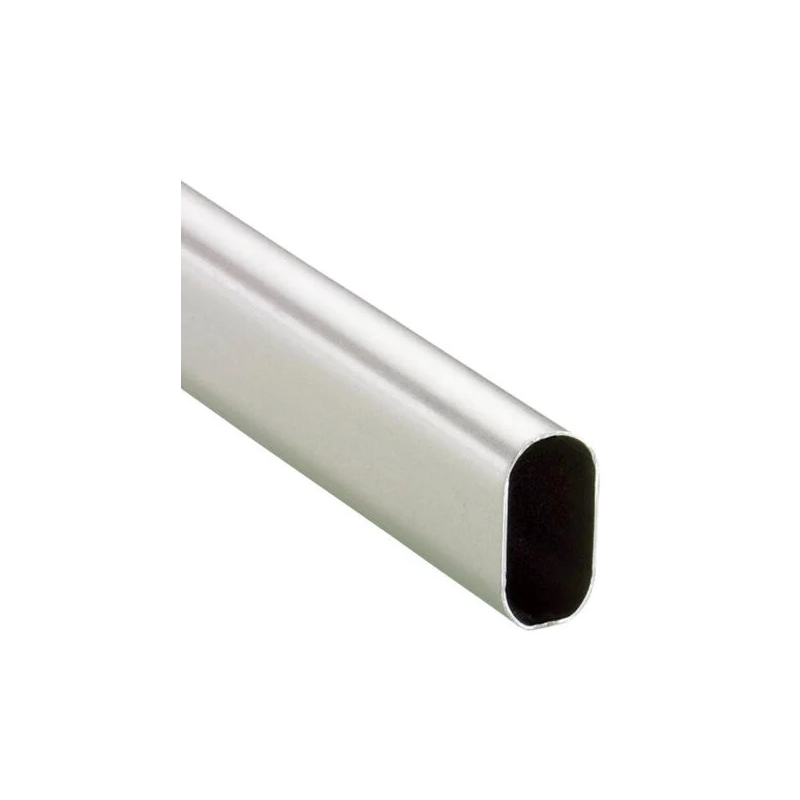 TUBE PENDERIE OVALE PLASTIFIE GRIS 30X15MM 2M00 TUBE PENDERIE OVALE PLASTIFIE GRIS 30X15MM 2M00