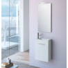 MEUBLE SALGAR 40CM + VASQUE PORCELAINE + MIROIR + LED BLANC