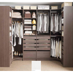 DRESSING ETAGERE ANGLE FRENE BLANC 900X900MM