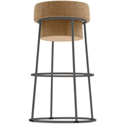 TABOURET WINE METAL ROUILLE MAT + BOUCHON LIEGE H66
