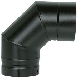 POUJOULAT COUDE 90° EMAILLE D150 NOIR