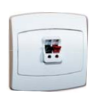 ALCYON PRISE DOUBLE HAUT PARLEUR BLANC-ALB74381