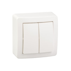 ALREA INTERUPTEUR DOUBLE VA ET VIENT BLANC-ALB62056