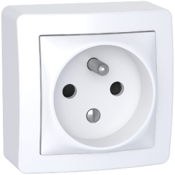 ALREA  PRISE 2P+T BLANC ALB62272