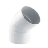GOUT PVC COUDE MF 45° D80 BLANC