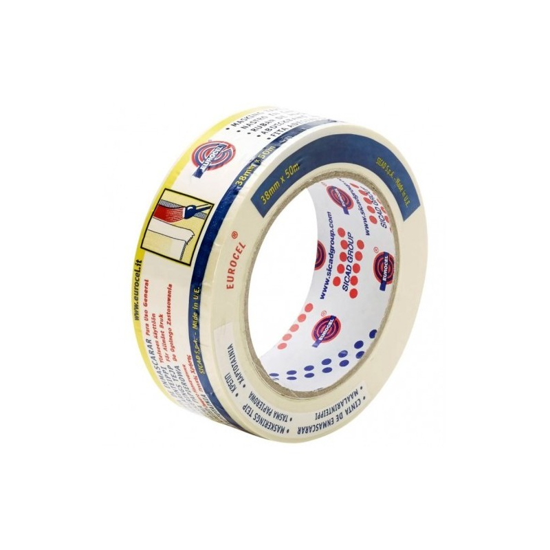 PAPIER LISSE MASQUAGE 50MX38MM PAPIER LISSE MASQUAGE 50MX38MM