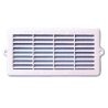 GRILLE AERATION ENCAST BLC 245/133 A/M