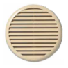 GRILLE AERATION RONDE A CLIPSER SABLE D60/80 A/M