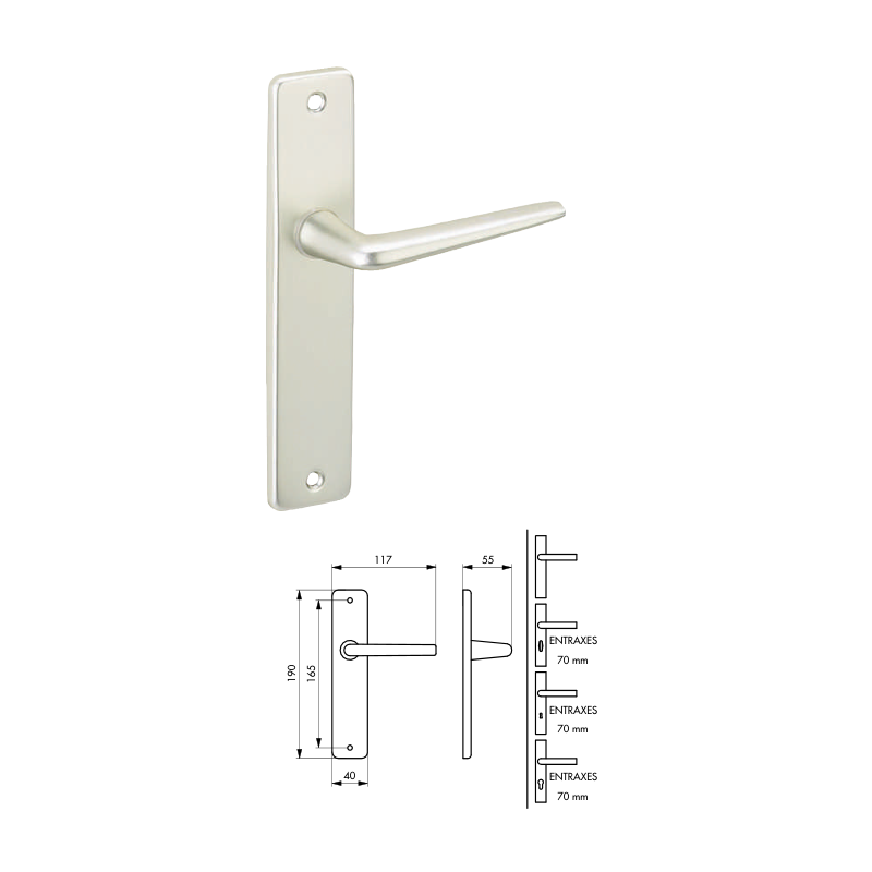 POIGNEE NEUFCHATEL ALU BROSSE CHAMPAGNE A CLE POIGNEE NEUFCHATEL ALU BROSSE CHAMPAGNE A CLE