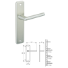 POIGNEE NORMANDIE ALU BROSSE ARGENT A CLE L