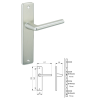 POIGNEE NORMANDIE ALU BROSSE ARGENT A CYLINDRE