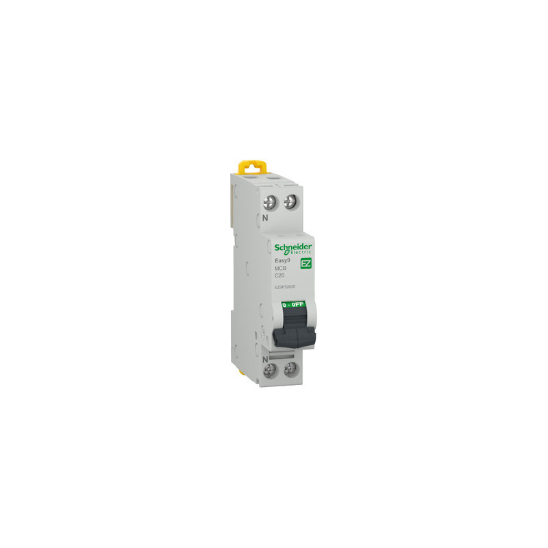 DISJ EASY9 1P+N 20A 4,5KA C - EZ9P32620 DISJ EASY9 1P+N 20A 4,5KA C - EZ9P32620