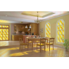 FILM VITRAIL JAUNE EN 1M22 DE LARGE, LE ML